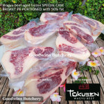 Beef BRISKET PE (Point End) for smoke soup tongseng rawon semur WAGYU TOKUSEN mbs <=5 aged frozen PORTIONED 50% FAT SPECIAL CASE +/- 1.2kg HALF PRICE (price/kg)